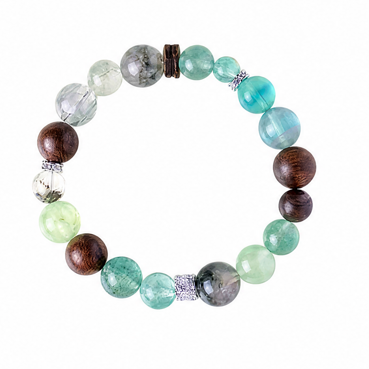Five Elements Balance Amethyst Aquamarine Bracelet