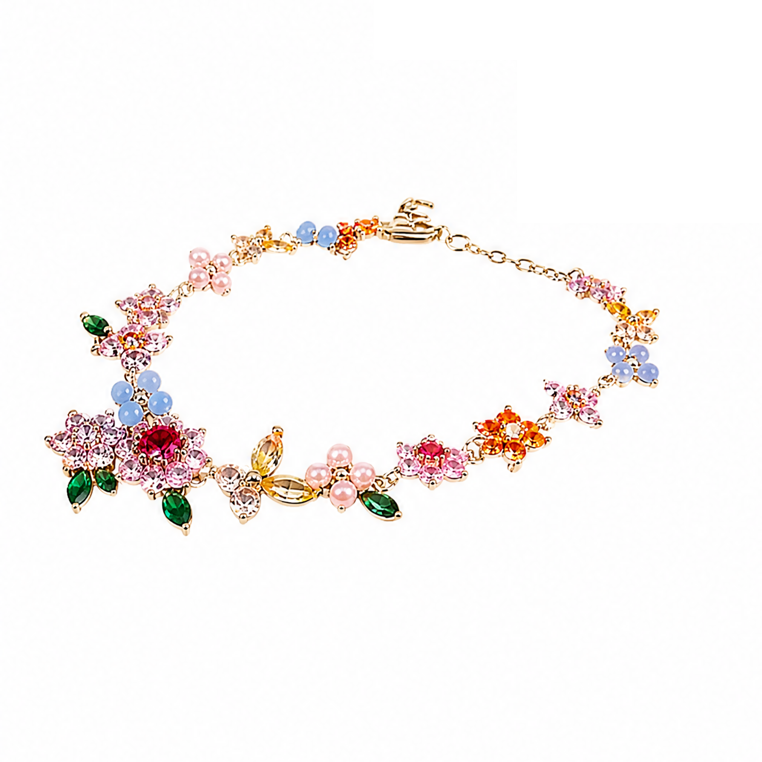 American Vintage Floral Color Jewelry Set