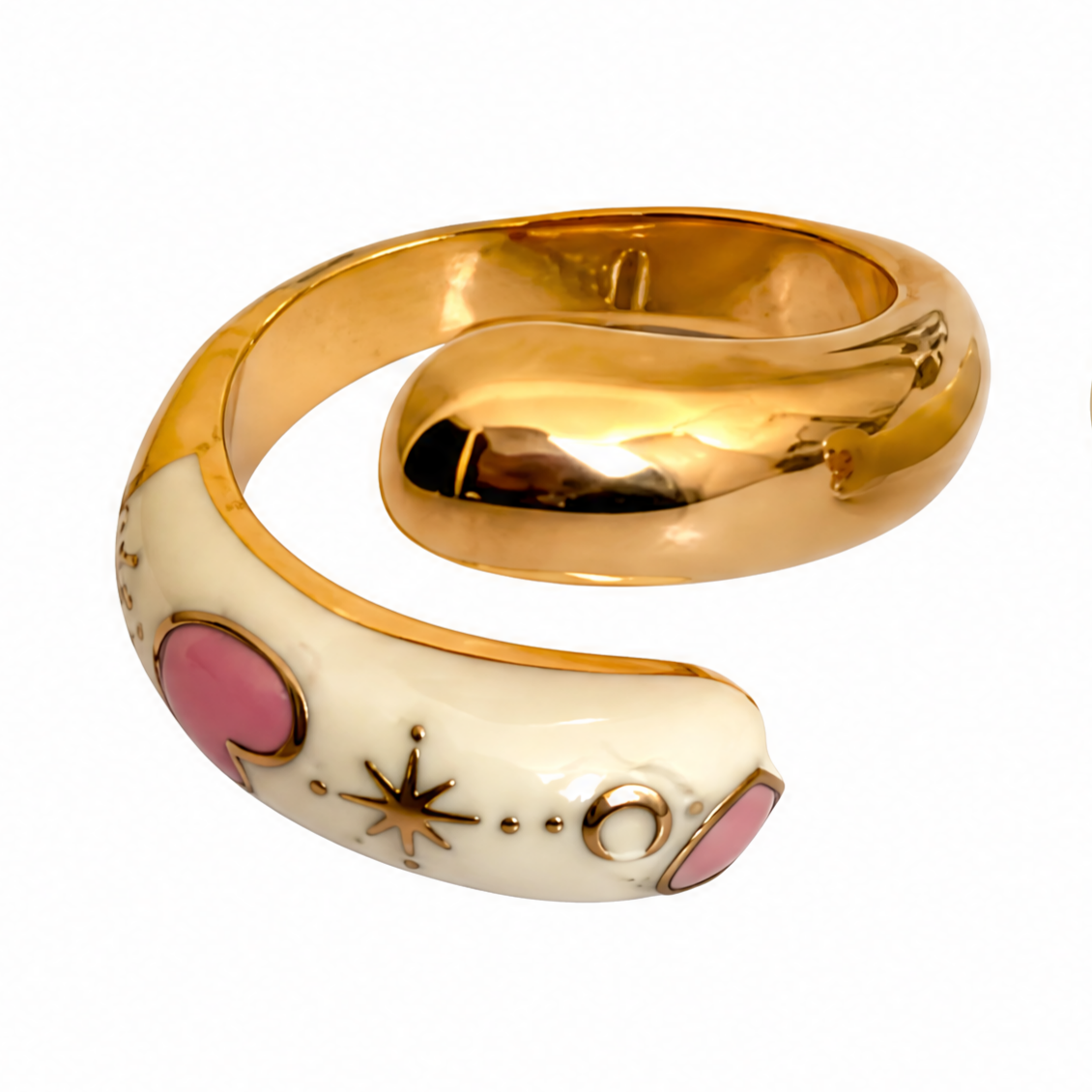 Y2K Colorful Asymmetric Enamel Open Ring
