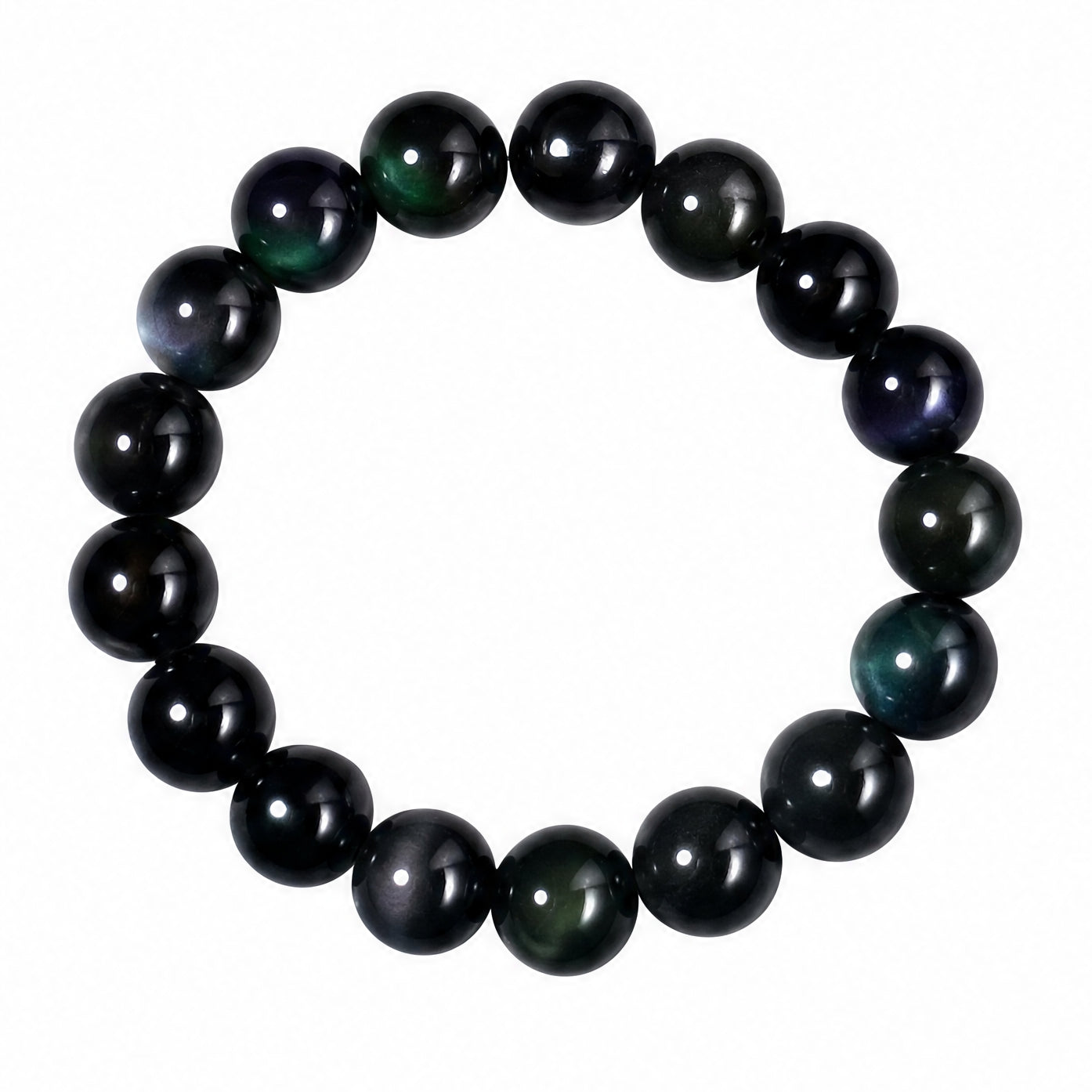 Natural Rainbow Eye Obsidian Bracelet
