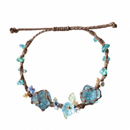 Raw Stone Mesh Bag Bracelet