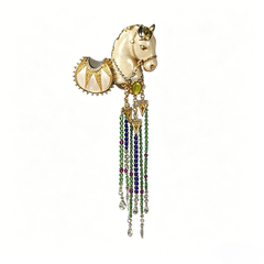 Qingdao Enamel Pony Brooch