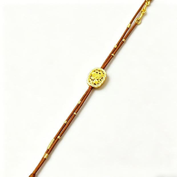 Peony Gold Rope Bracelet