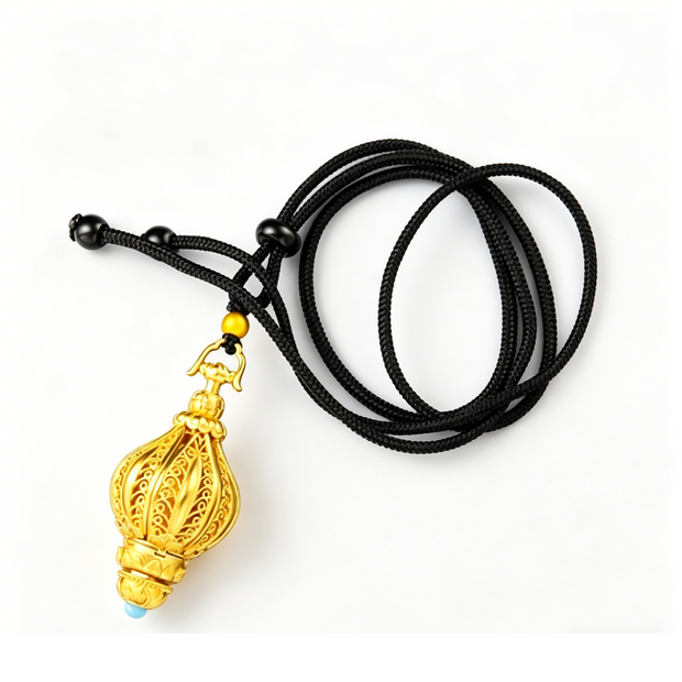 Rotating Lotus Prayer Pendant