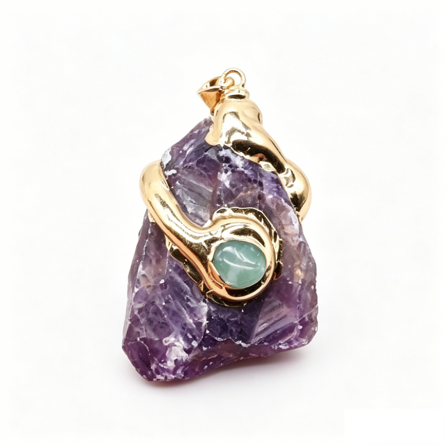 Raw Crystal DIY Pendant Components