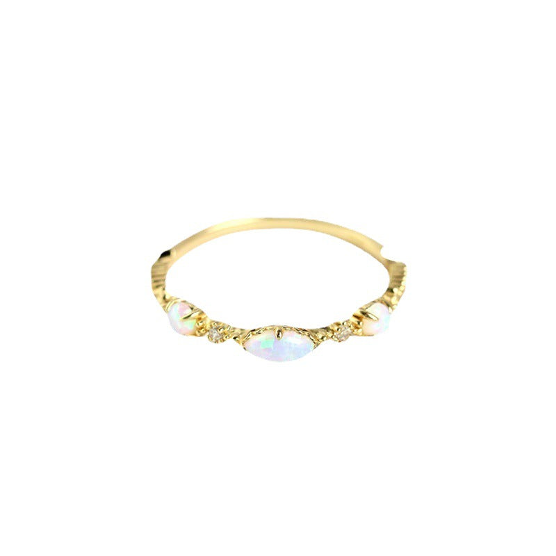 Retro Opal Lace Stacking Rings