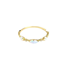 Retro Opal Lace Stacking Rings