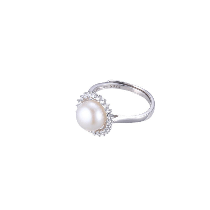 Sunflower Pearl 925 Silver Ring