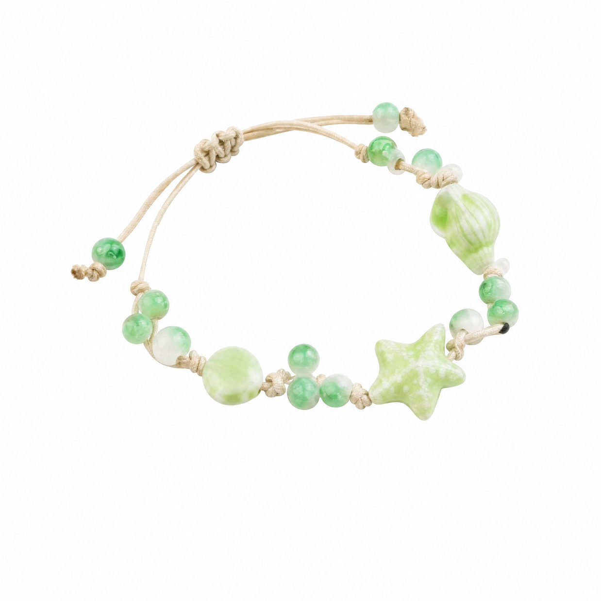 Woven Ceramic Ocean Shell Bracelet