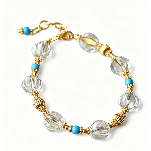 Chinese Turquoise Pumpkin Bead Strand