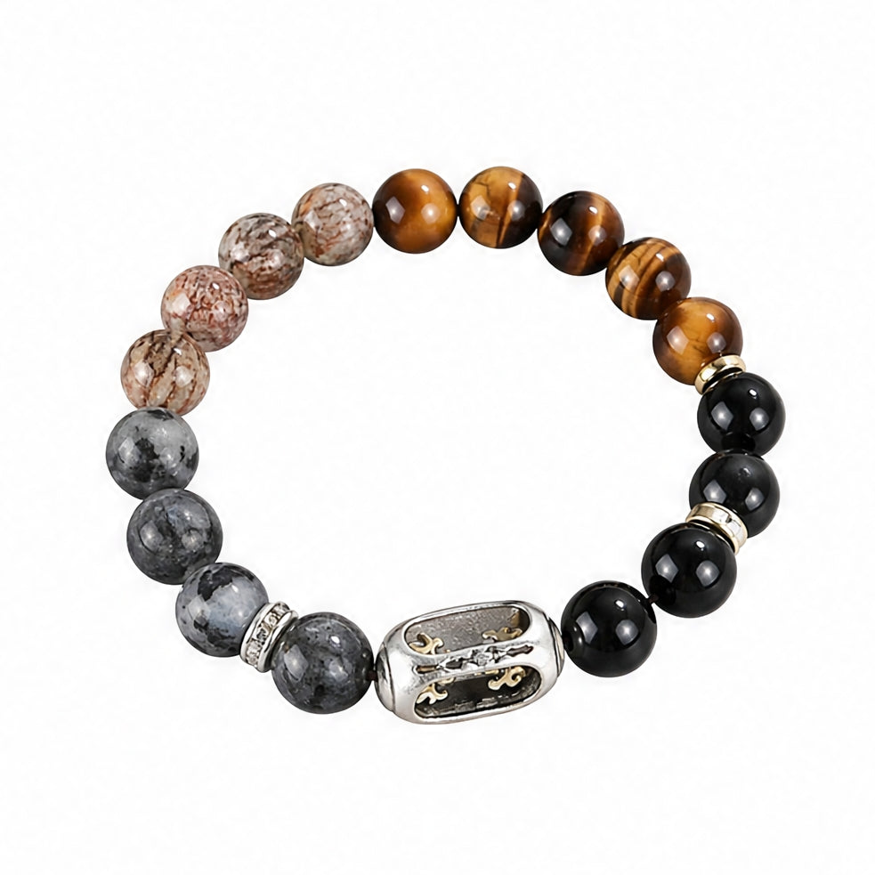 Tiger Eye Black Agate Bracelet