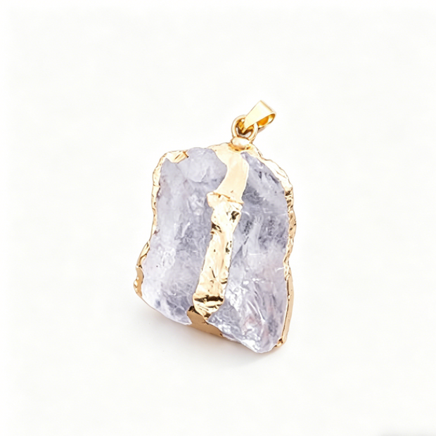 Raw Amethyst Slice Necklace