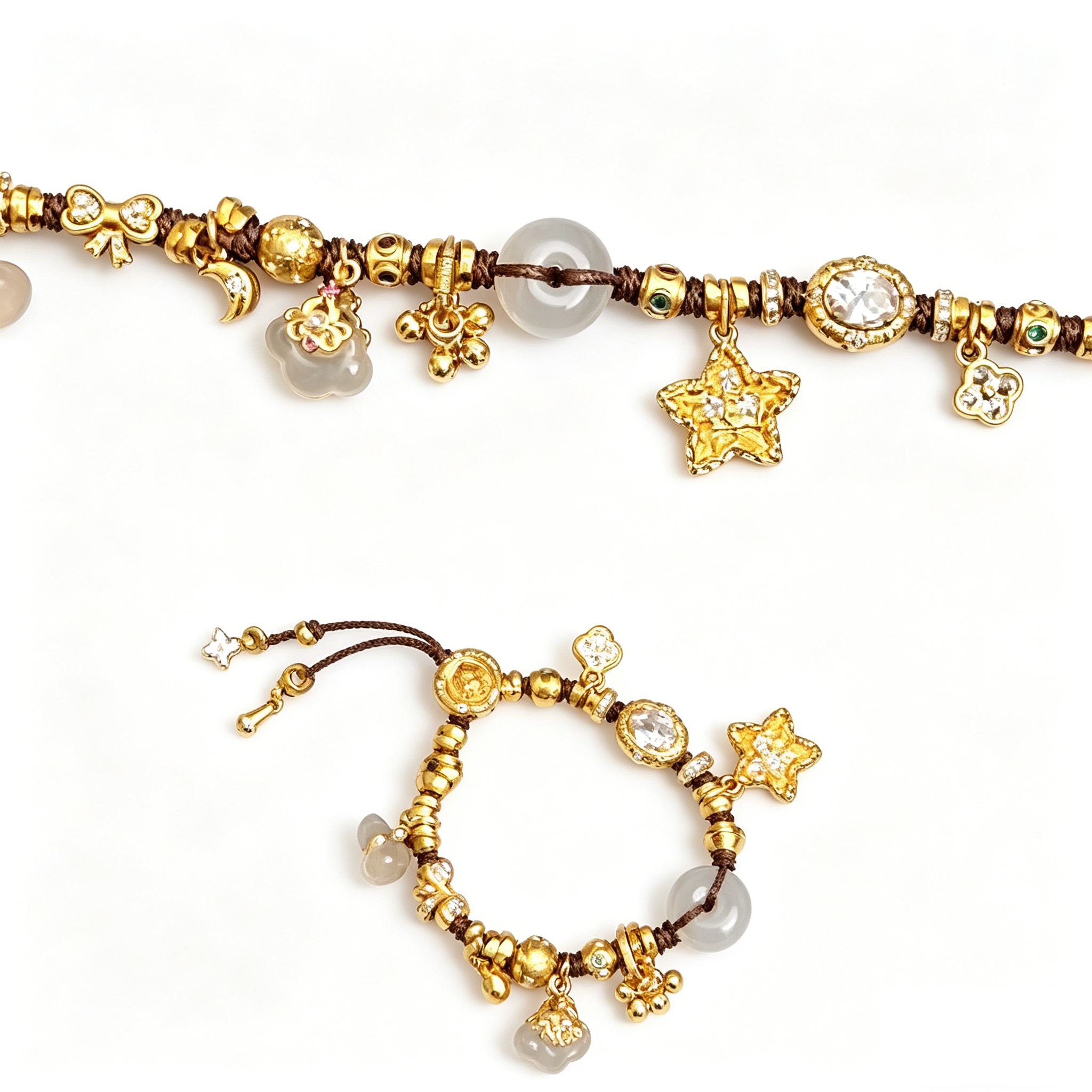 Brass Wealth God Gourd Charm Bracelet