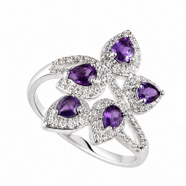Natural Crystal Adjustable Ring