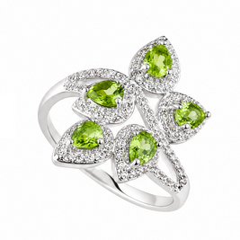 Natural Crystal Adjustable Ring