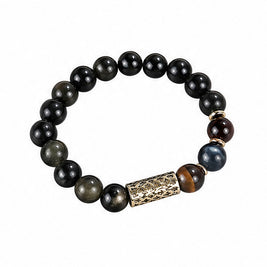 Tiger Eye Black Agate Bracelet