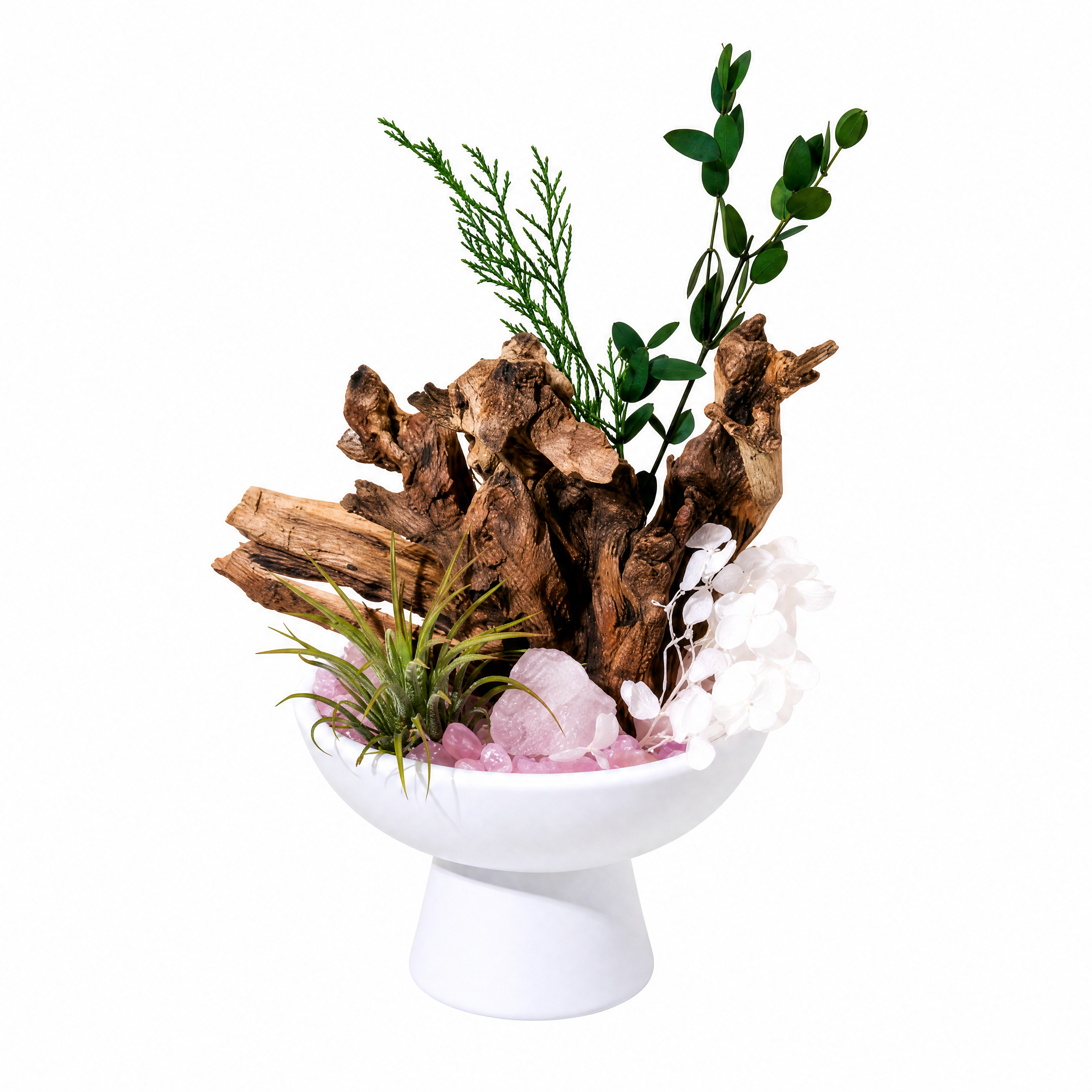 Whispering Blush – Pink Quartz & Driftwood Flameless Aroma Diffuser