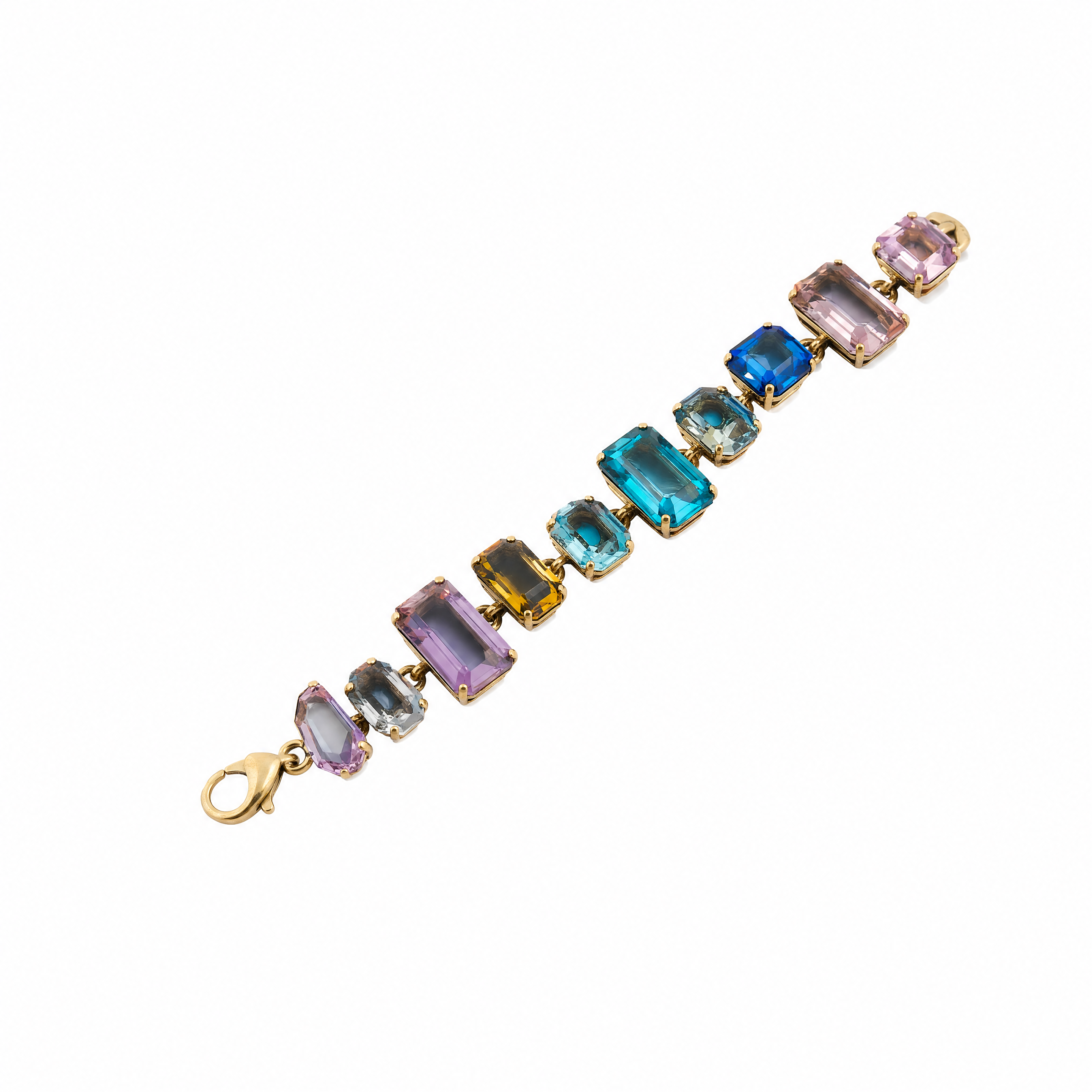 Irregular Glass Beads Handwoven Bracelet