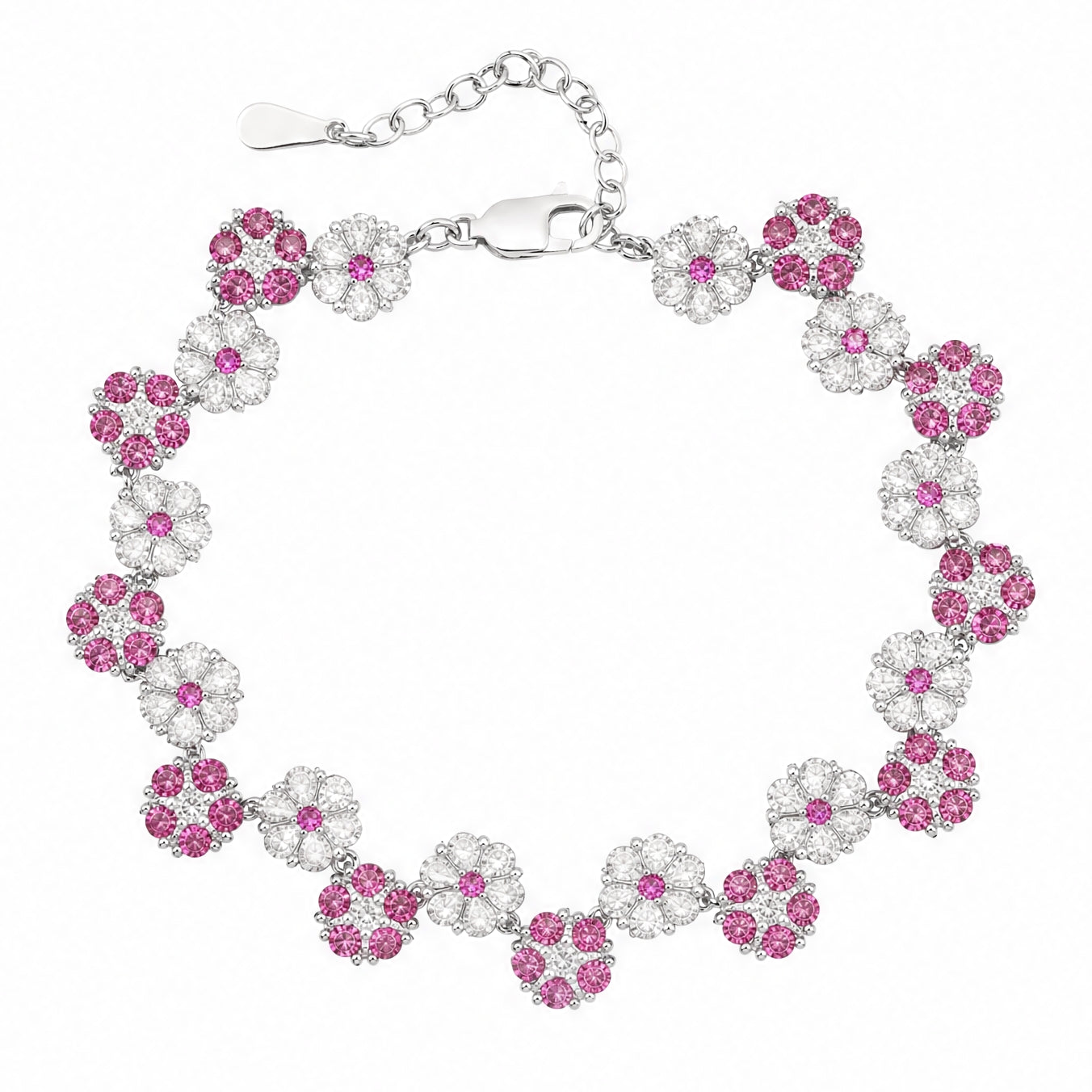 Huayuemei Red Corundum Zircon Bracelet