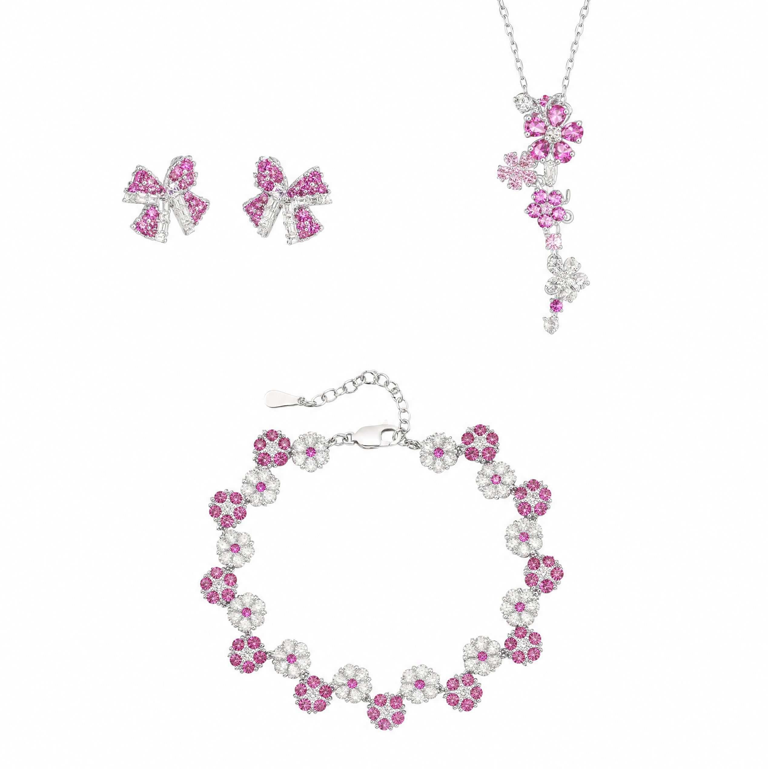 Huayuemei Red Corundum Zircon Bracelet