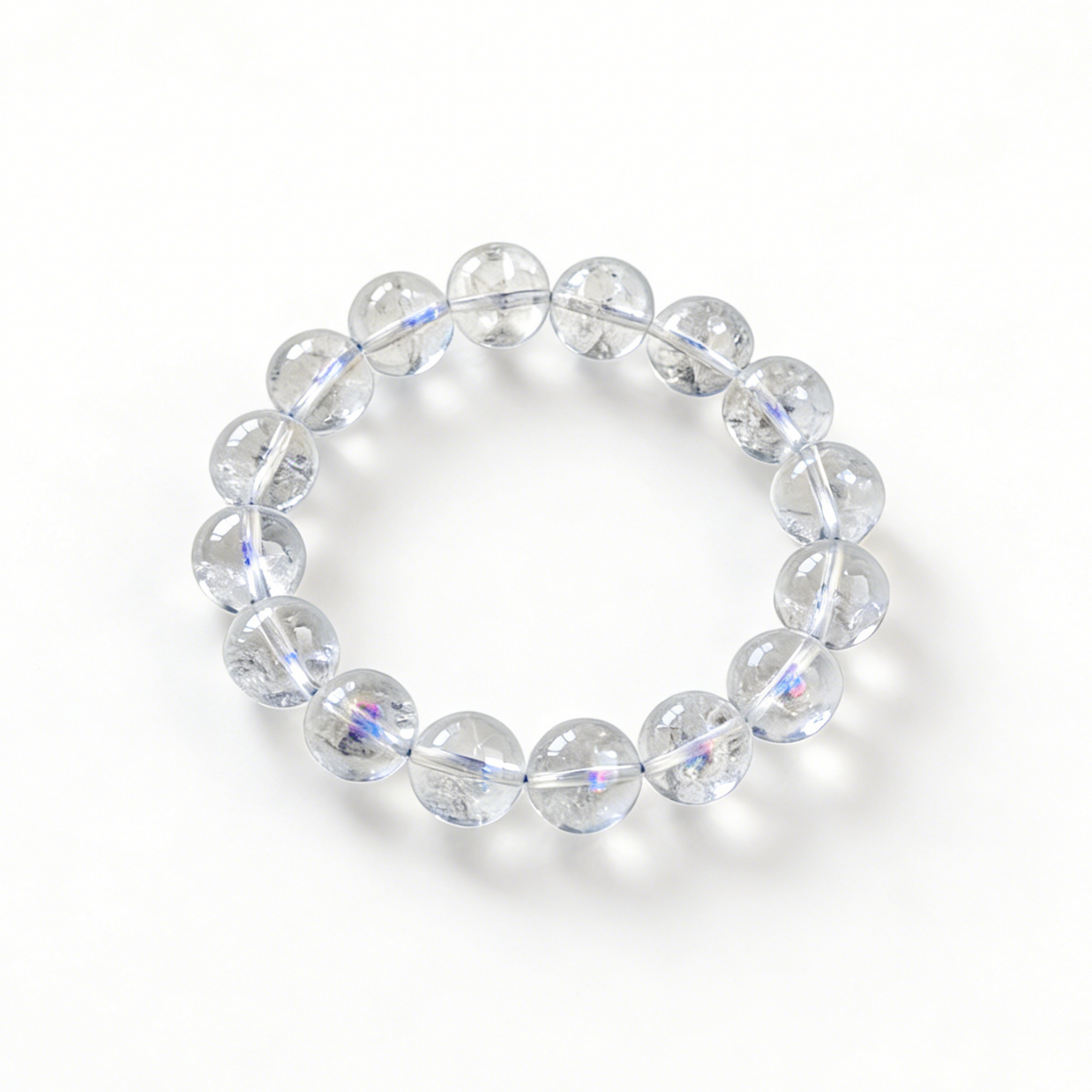 Jiuya Natural White Azeztulite Ball Bracelet