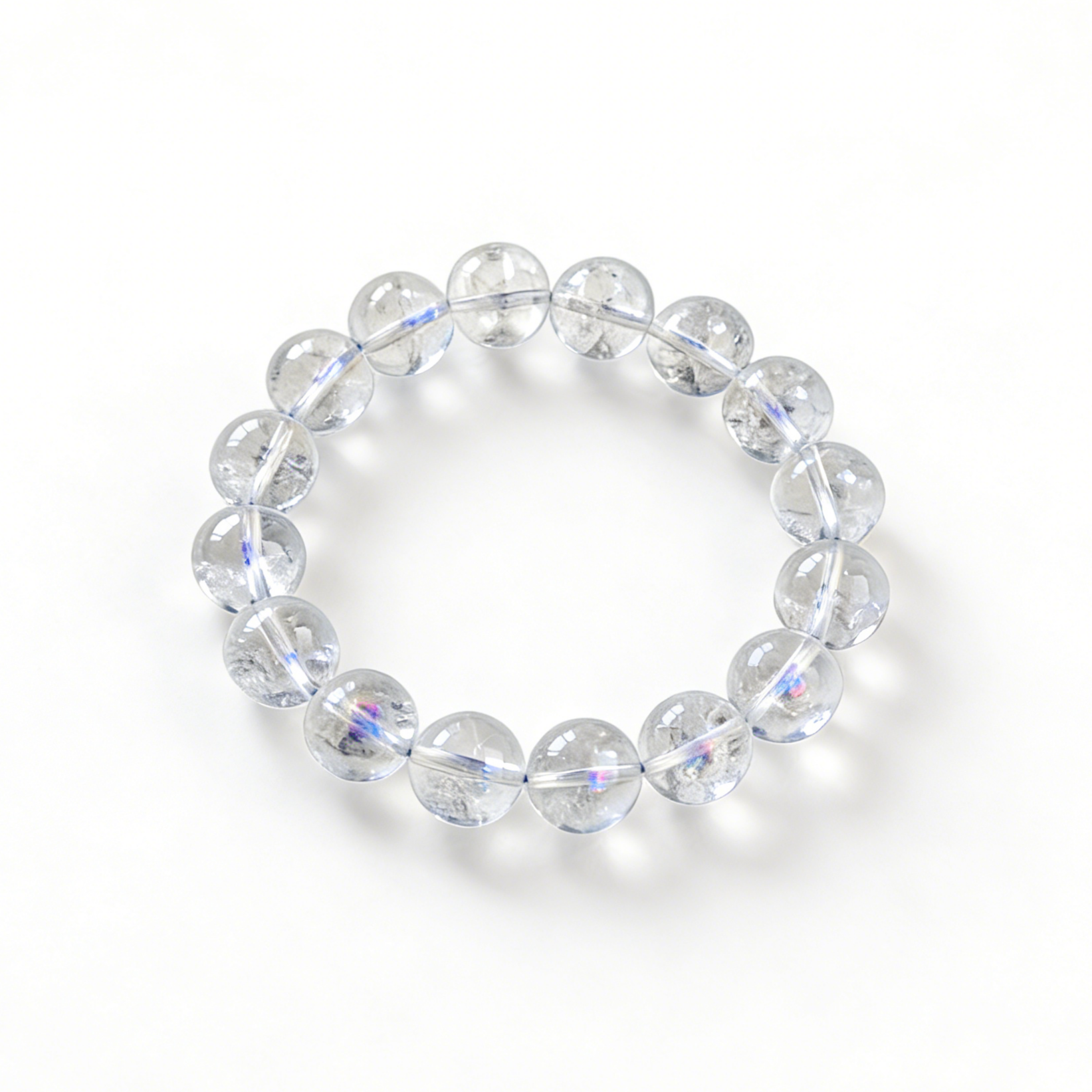 Jiuya Natural White Azeztulite Ball Bracelet