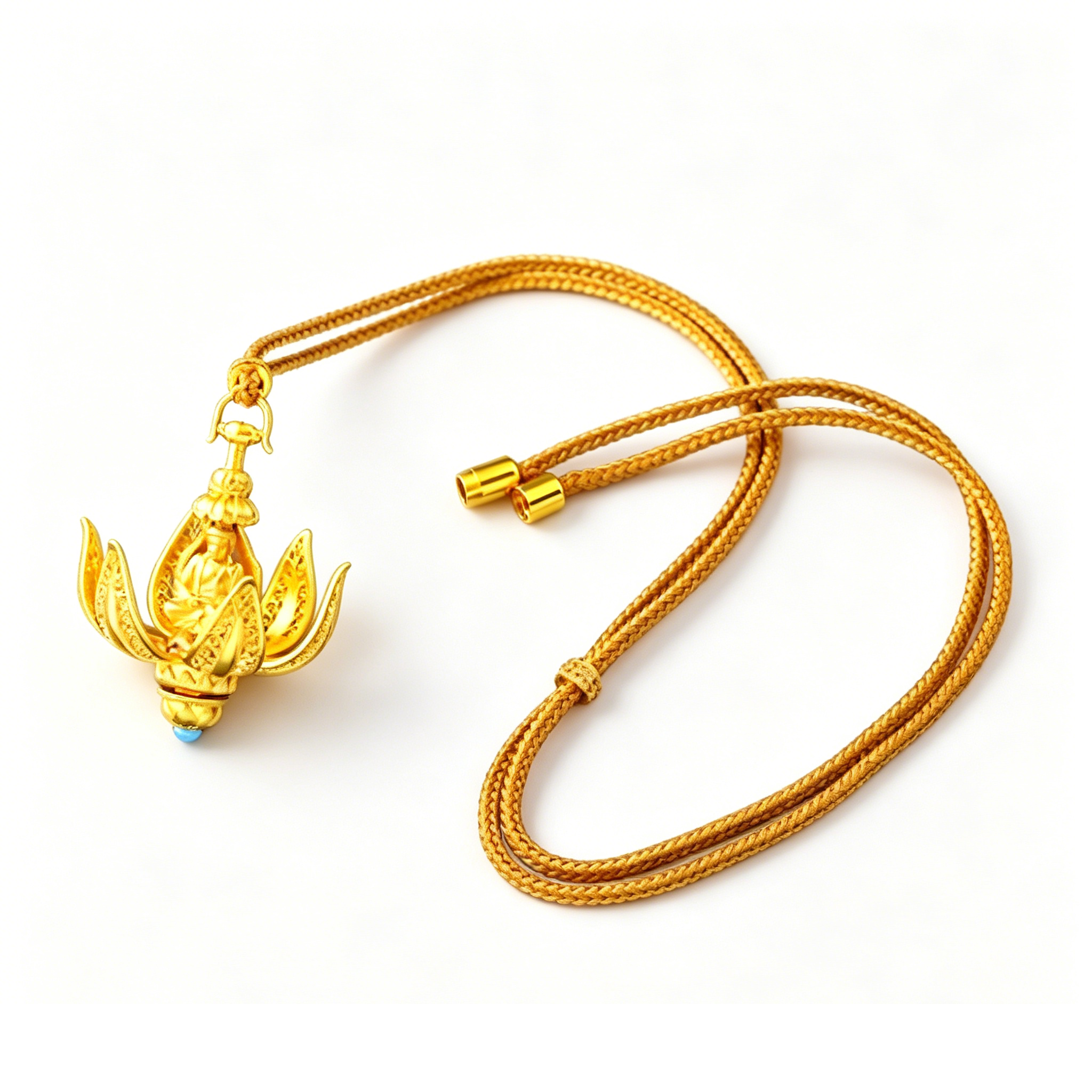 Rotating Lotus Prayer Pendant