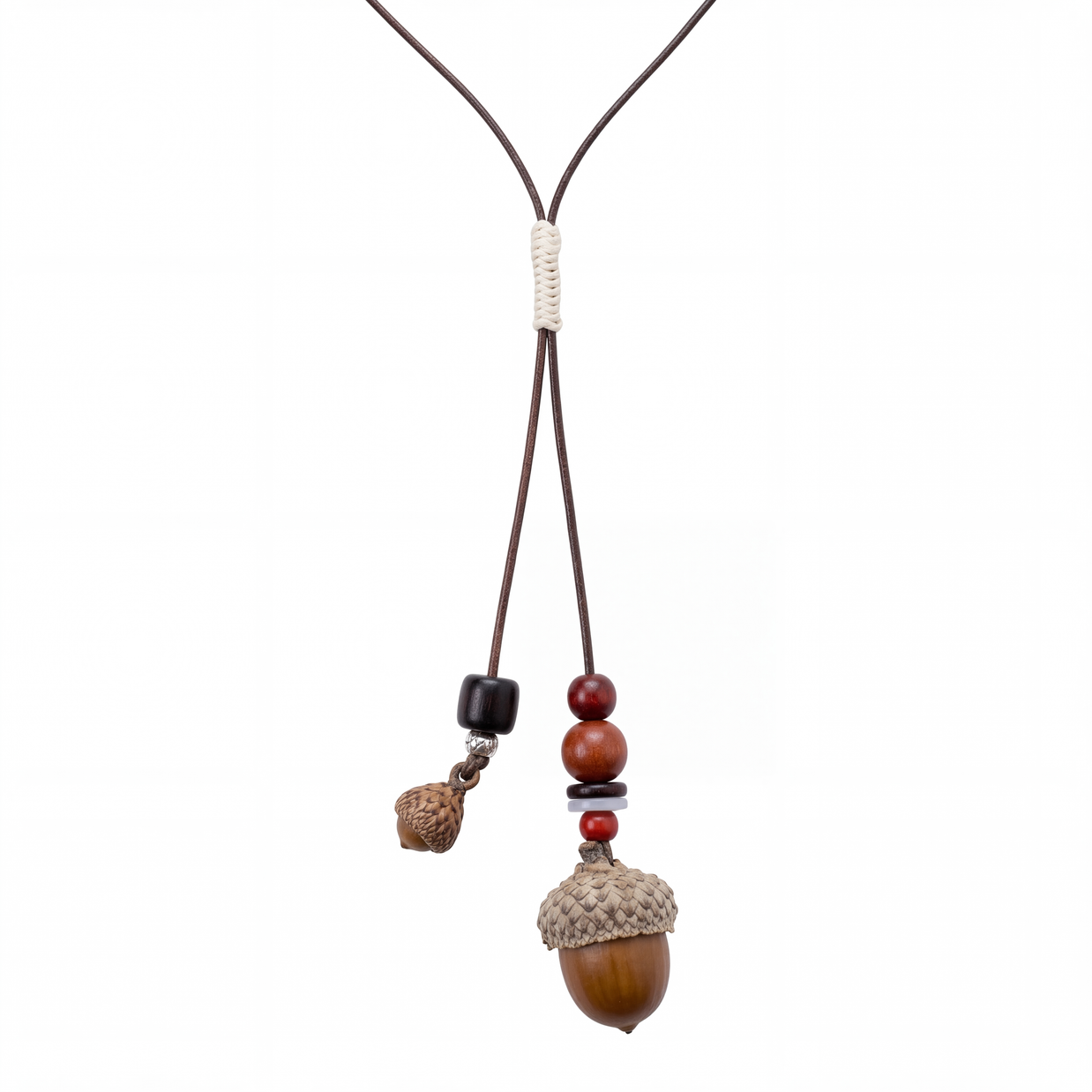 Long Acorn Collar Necklace