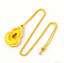 Gold Plated Gourd Pendant with Cubic Zirconia