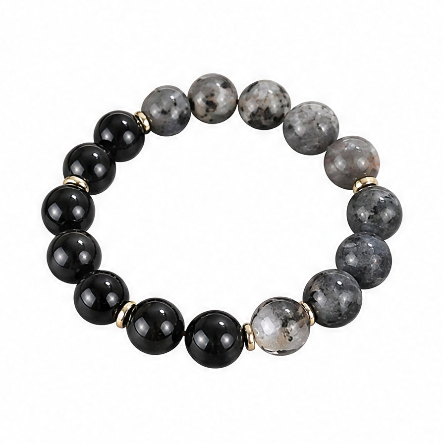 Tiger Eye Black Agate Bracelet