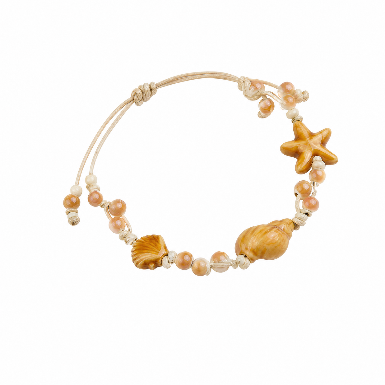 Woven Ceramic Ocean Shell Bracelet