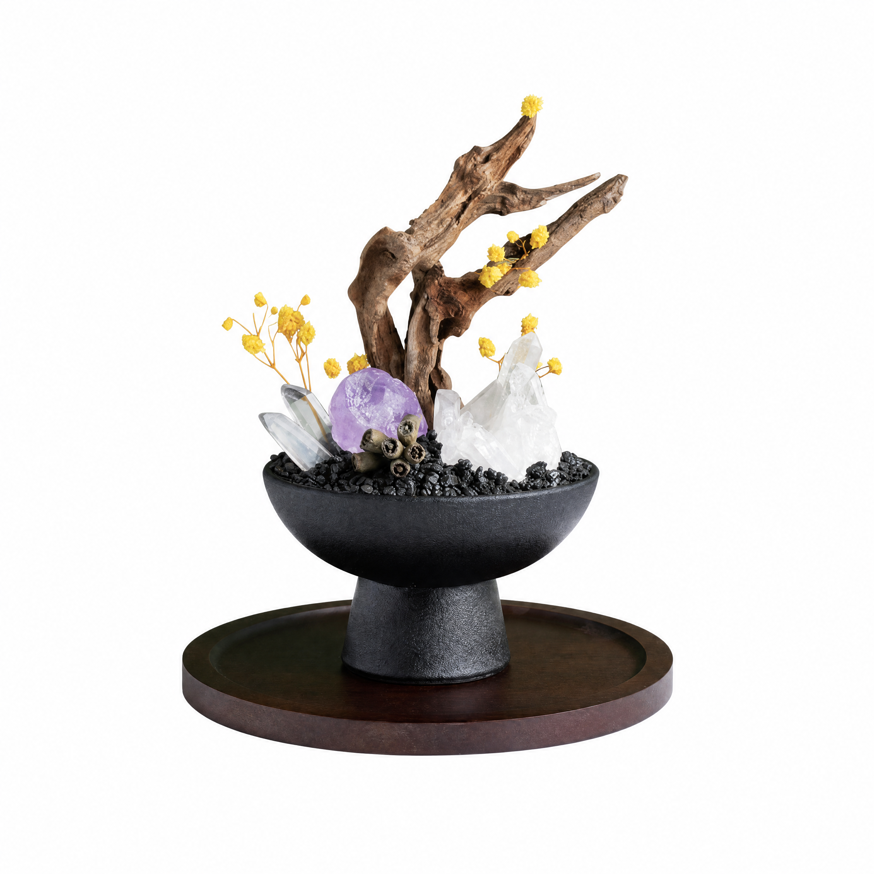 Velvet Night – Amethyst Geode & Dried Flower Scented Ornament