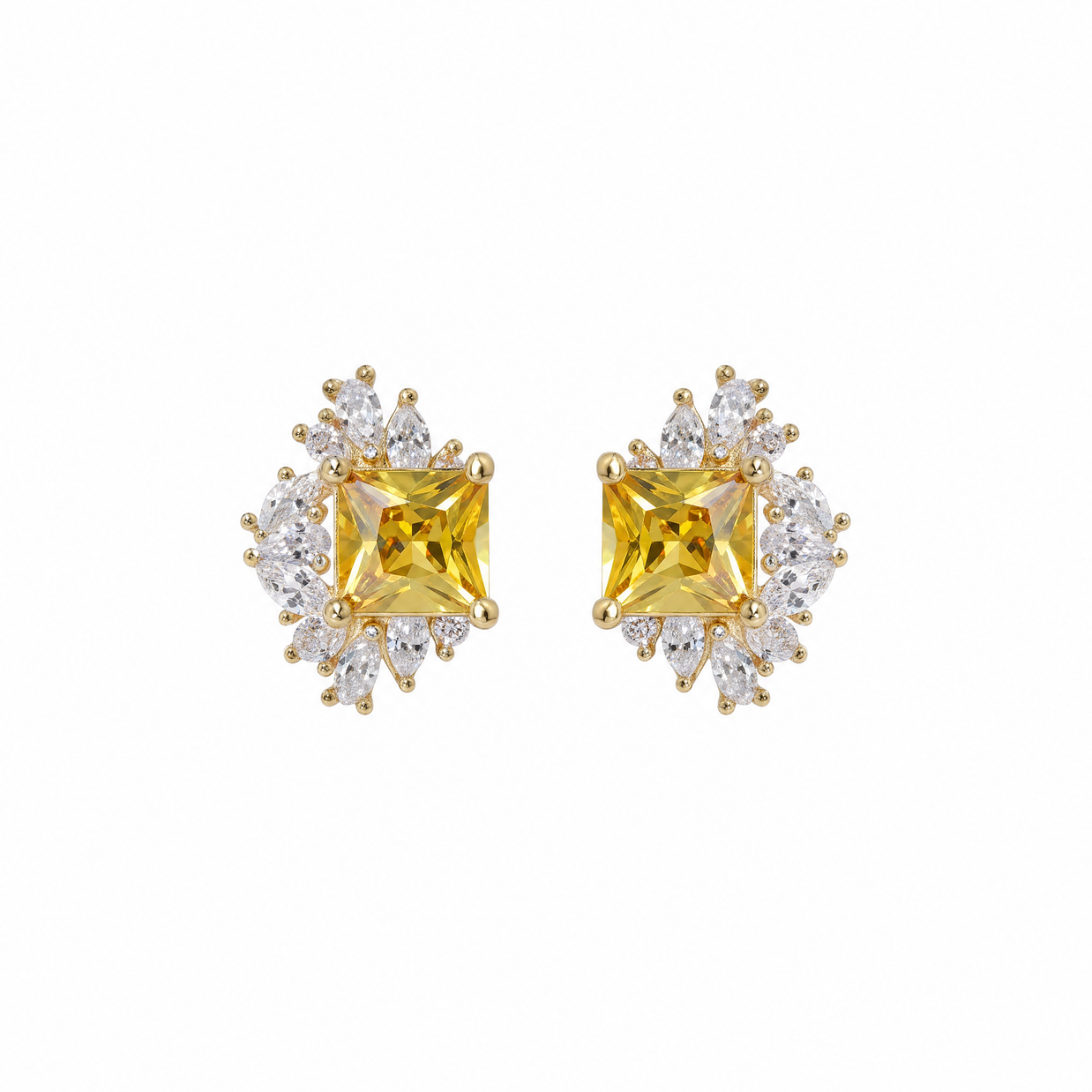 S925 Gold Plated French Retro Earrings