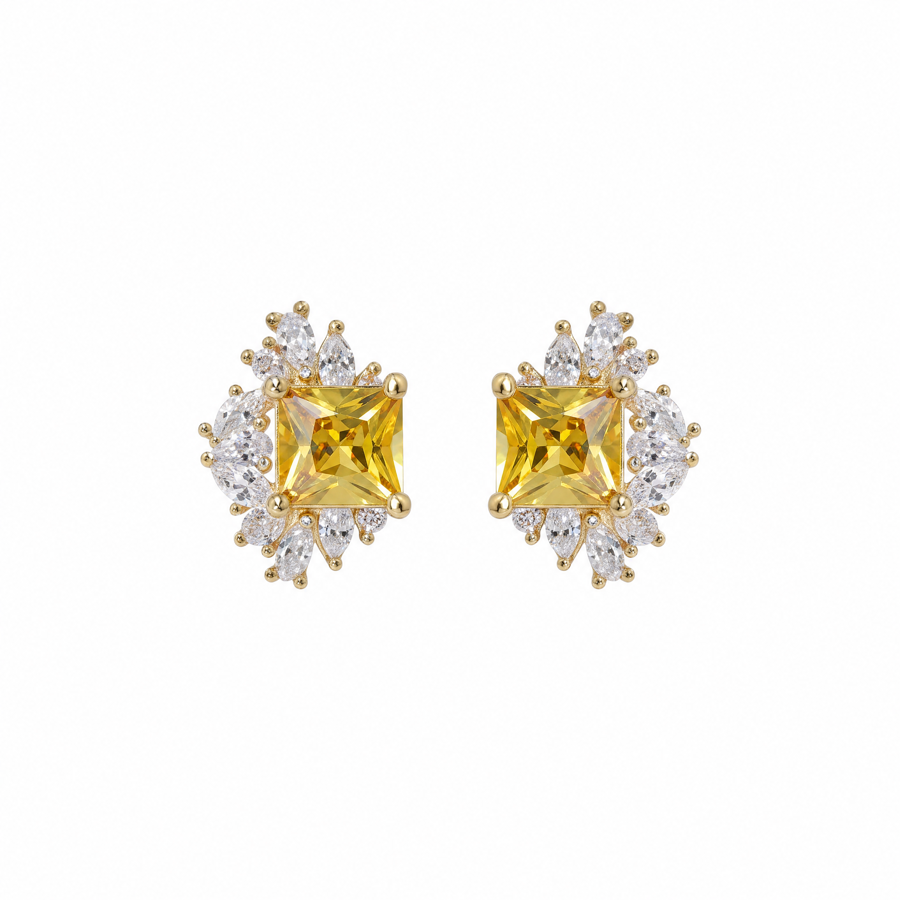 S925 Gold Plated French Retro Earrings