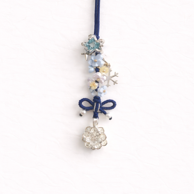 Blue Lotus Phone Charm Lanyard