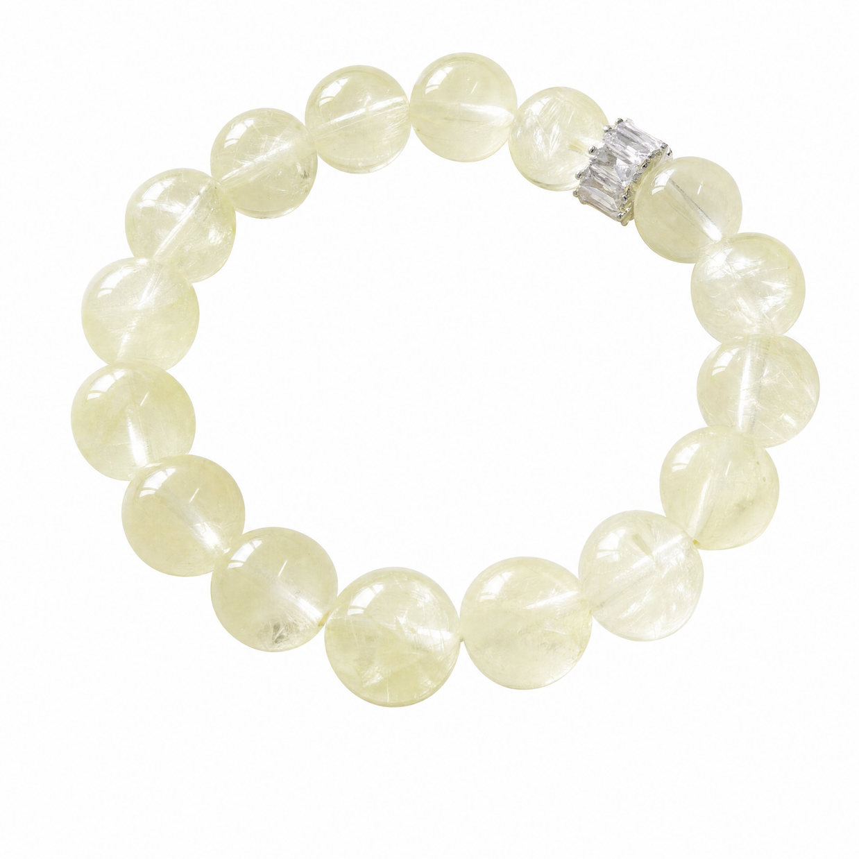 Lemon Crystal Single Ring Bracelet